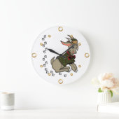 Schattigee Boy Goat Cartoon Wall Clock Grote Klok (Huis)