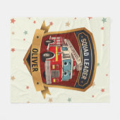 Schattigee brandweerbadge fleece deken (Voorkant (Horizontaal))