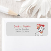 Schattigee brandweerman Dalmatiër Etiket (Insitu)