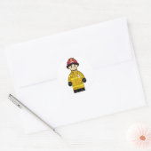 Schattigee brandweerman Sticker (Envelop)