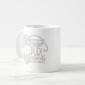 Schattigee breiparel herhaling koffiemok (Voorkant links)