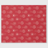 Schattigee brieven naar de kerstman cadeaupapier (Vlak)