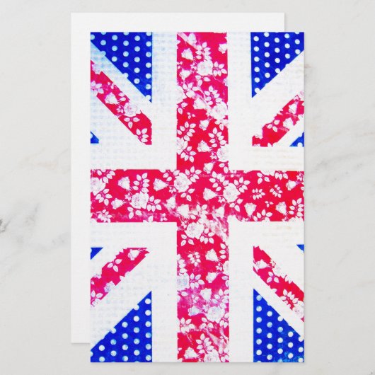 Schattigee Britse vlag Briefpapier (Voorkant / Achterkant)