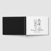 Schattigee bruid bruidegom grillige zwart wit brui gastenboek (Volledig)