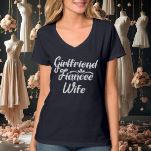 Schattigee bruid woord kunst getrouwd t-shirt
