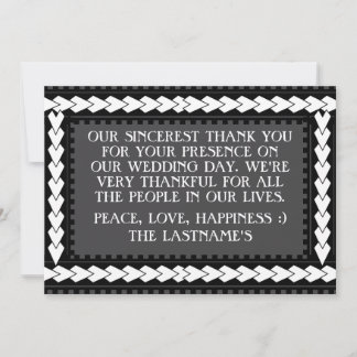 Schattigee bruiloft dank u kaarten