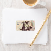 Schattigee Bruiloft Katten Bruid en bruidegom Etiket (Insitu)