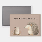 Schattigee Bruine Cream Hedgehog Mouse Beste Vrien Magneet (Voorkant / Achterkant)
