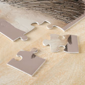 Schattigee Bruine Cream Hedgehog Mouse Legpuzzel (Zijkant)