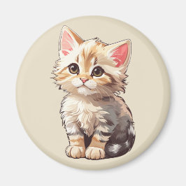 Schattigee bruine kawaii kitten magneet