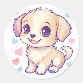 Schattigee bruine puppy Sticker