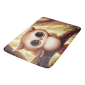 Schattigee bruine uil op een tak badmat (Gekanteld)