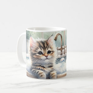 Schattigee Bubbly Kitten badtijd Koffiemok
