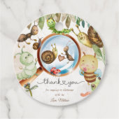 Schattigee Bug & Caterpillar Baby shower Bedankjes Labels (Voorkant)