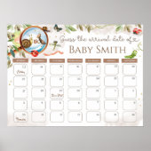 Schattigee Bug & Caterpillar Baby shower gokdatum Poster (Voorkant)