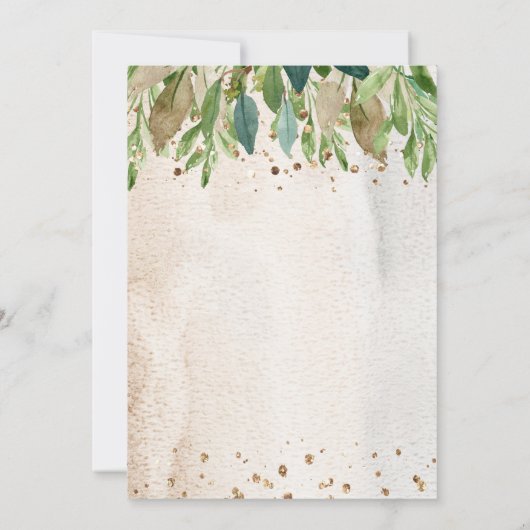 Schattigee Bug & Caterpillar Baby shower Kaart (Achterkant)