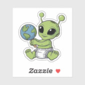 Schattigee buitenaardse Baby Sticker (Vel)