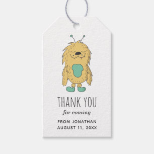Schattigee buitenaardse wezens. Kinder / Jongensve Cadeaulabel