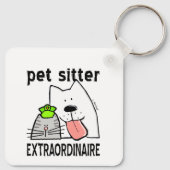 Schattigee Buitengewone Pet Sitter Sleutelhanger (Achterkant)