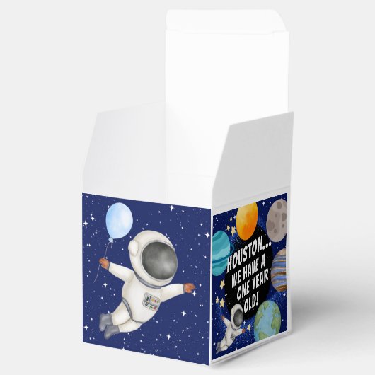 Schattigee buitenruimte 1e verjaardag Dank u Bedankdoosjes (Geopend)