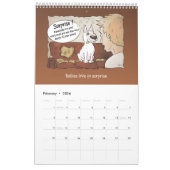 Schattigee Bull Terrier Cartoon Kalender (Feb 2026)