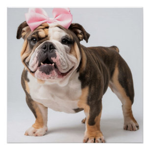 Schattigee Bulldog Poster Wall Art Perfect Poster