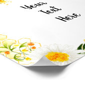 Schattigee Bumble bee Aangepaste tekst Poster (Hoek)