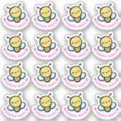 Schattigee Bumble Bee Custom-Cut Vinyl Sticker (Voorkant)