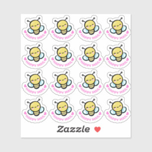 Schattigee Bumble Bee Custom-Cut Vinyl Sticker