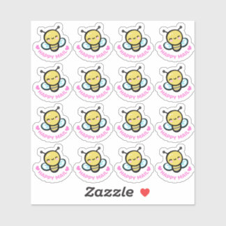 Schattigee Bumble Bee Custom-Cut Vinyl Sticker