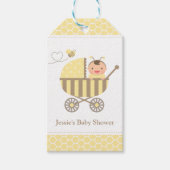 Schattigee Bumble Bee kinderwagen Baby shower Labe Cadeaulabel (Voorkant)