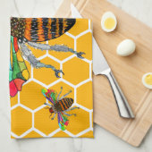 Schattigee Bumble Bee Queen Bee Keukenhanddoek (Quarter Fold)