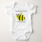 Schattigee Bumble Bee Tante houdt van mij Baby Shi Romper (Voorkant)