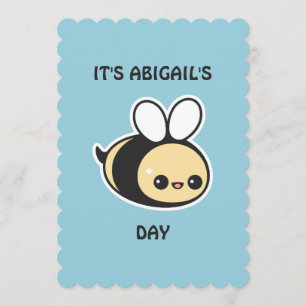 Schattigee Bumble Bee verjaardagsfeestuitnodiginge Kaart