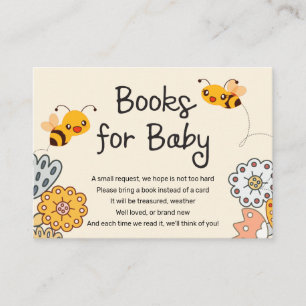 Schattigee Bumble Bees Baby shower Boeken voor Bab Informatiekaartje