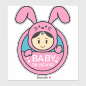 Schattigee Bunny - Baby aan boord Sticker (Vel)