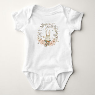 Schattigee Bunny Bloemen Greenery Foliage Boy Romper