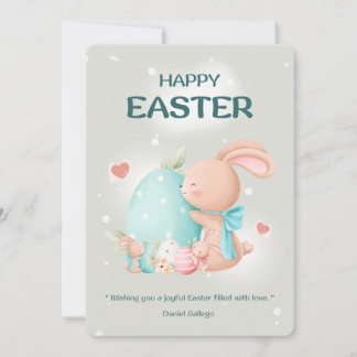 Schattigee Bunny Bouquet Paasvakantie Kaart
