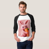 Schattigee Bunny Carrot Hug T-shirt (Voorkant volledig)