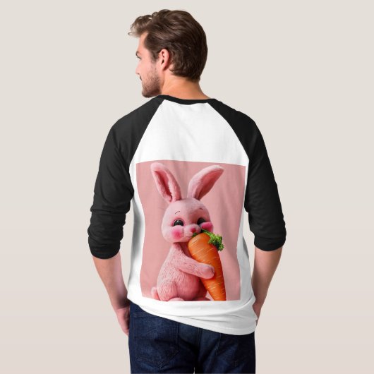 Schattigee Bunny Carrot Hug T-shirt (Achterkant volledig)