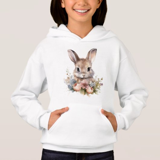 Schattigee Bunny Children's Pullover Hoodie (Voorkant)