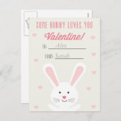 Schattigee Bunny Classroom Valentijn Briefkaart (Voorkant / Achterkant)