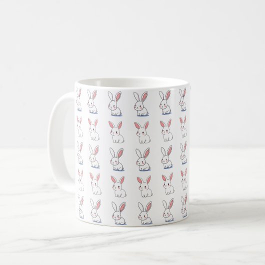Schattigee Bunny Coffee Mok (Voorkant links)
