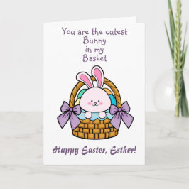 Schattigee Bunny Easter Gevouwen Kaart