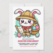 Schattigee Bunny Explorer Easter Egg Hunt Kaart (Voorkant)