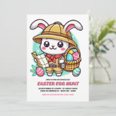 Schattigee Bunny Explorer Easter Egg Hunt Kaart (Staand voorkant)
