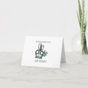 Schattigee Bunny Gevouwen Verjaardag Kaart voor Ki
