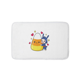 Schattigee Bunny Hugging Candy Corn Badmat