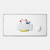 Schattigee Bunny Hugging Candy Corn Bureaumat (Keyboard & Muis)
