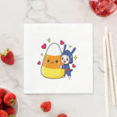 Schattigee Bunny Hugging Candy Corn Servet (Insitu)